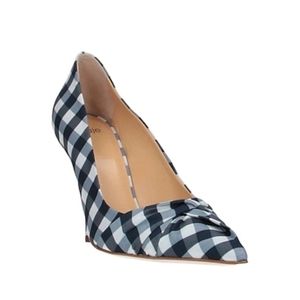 Maje checked twisted pump heels